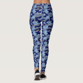 Blauw camouflage  leggings (Achterkant)