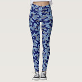 Blauw camouflage  leggings (Voorkant)