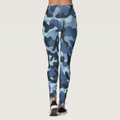 Blauw Camouflage  Leggings (Achterkant)