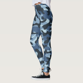 Blauw Camouflage  Leggings