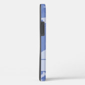 Blauw Camouflage Monogram Case-Mate iPhone Case (Achterkant / Rechts)