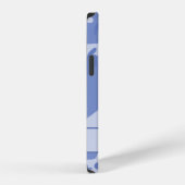 Blauw Camouflage Monogram iPhone Hoesje (Rechterkant)