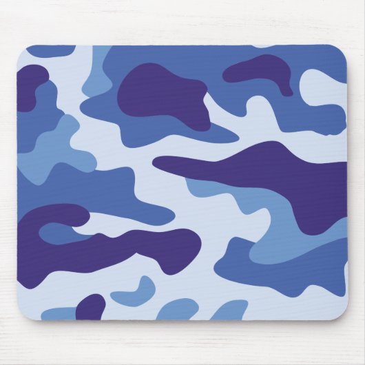 Blauw camouflage muismat (Voorkant)