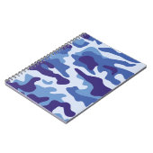 Blauw camouflage notitieboek (Linkerzijde)