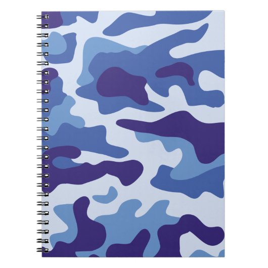 Blauw camouflage notitieboek (Voorkant)