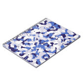 Blauw camouflage notitieboek (Linkerzijde)