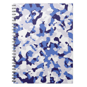 Blauw camouflage notitieboek