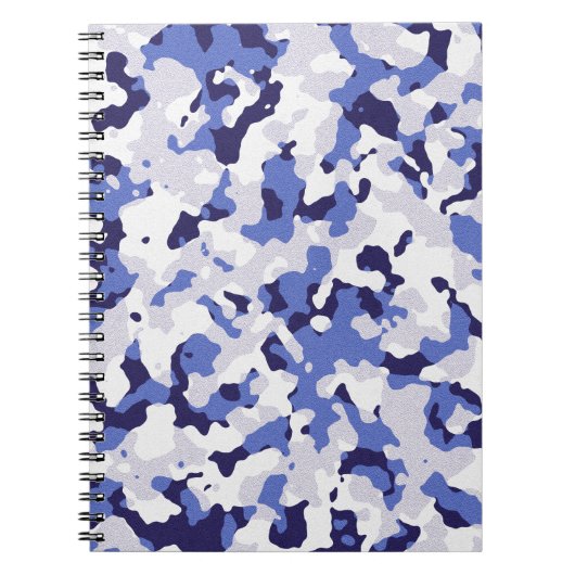 Blauw camouflage notitieboek (Voorkant)