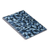 Blauw Camouflage  Notitieboek (Rechterzijde)