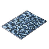 Blauw Camouflage  Notitieboek (Linkerzijde)