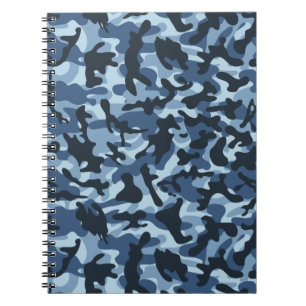 Blauw Camouflage  Notitieboek