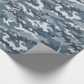 Blauw Camouflage-pakpapier Cadeaupapier (Hoek)