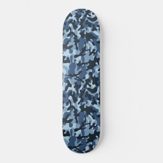 Blauw Camouflage Persoonlijk Skateboard (Voorkant)