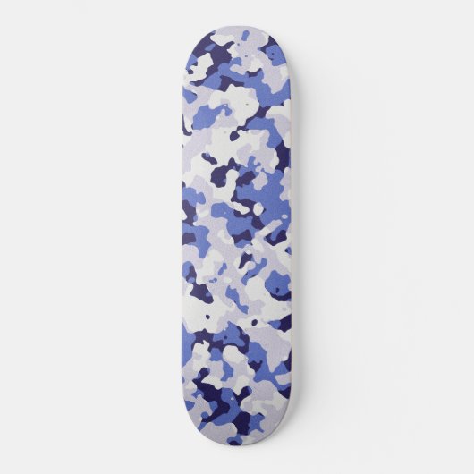 Blauw camouflage persoonlijk skateboard (Voorkant)