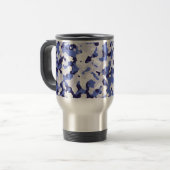 Blauw camouflage reisbeker (Voorkant links)