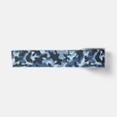 Blauw Camouflage   Satijnen Lint (Voorkant)
