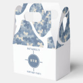 Blauw camouflage soldaat leger verjaardag bedankdoosjes (Geopend)