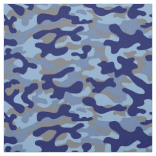 Blauw Camouflage Stof