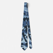 Blauw Camouflage  Stropdas (Voorkant)