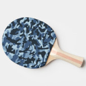 Blauw Camouflage Tafeltennisbatje (Zijkant)