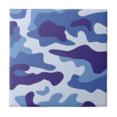 Blauw camouflage tegeltje (Voorkant)