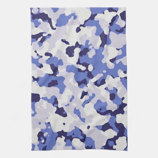 Blauw camouflage theedoek (Verticaal)