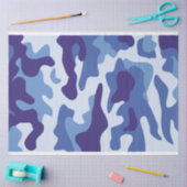 Blauw camouflage tissuepapier (Craft)