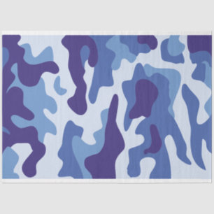 Blauw camouflage tissuepapier