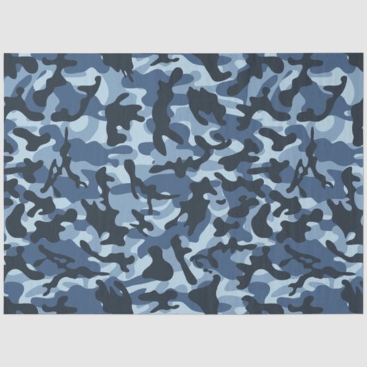 Blauw Camouflage Tissuepapier (Voorkant)
