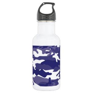 Blauw Camouflage Waterfles