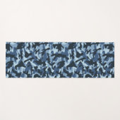 Blauw Camouflage Yogamat (Voorkant (horizontaal))