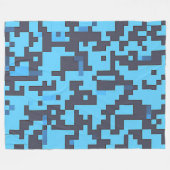 blauw camouflagekleed fleece deken (Voorkant (Horizontaal))