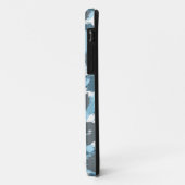 Blauw camouflagepatroon Case-Mate iPhone case (Achterkant/links)