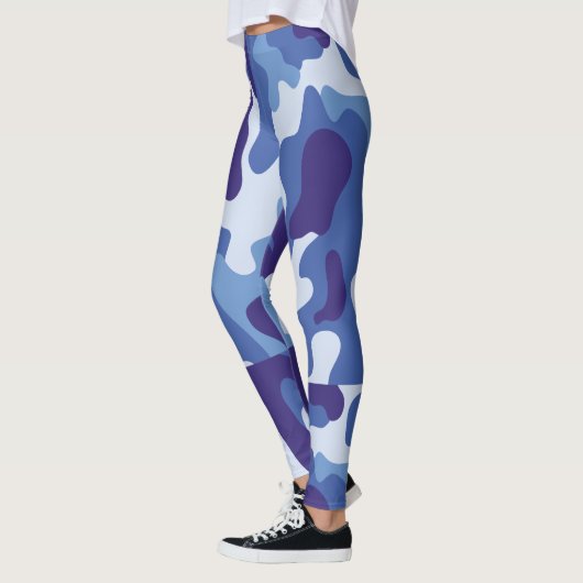 Blauw camouflagepatroon leggings (Links)