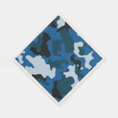 blauw camouflagepatroon Papier & Feestservetten Servet (Hoek)
