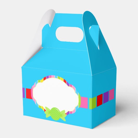 Blauw Candyland Geïnspireerd Sweet Treat Favor Doz Bedankdoosjes (Voorkant Zijde)
