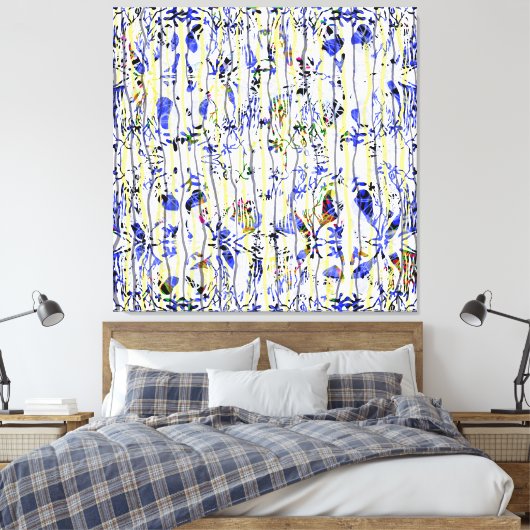 Blauw Canvas Afdruk (Insitu (Slaapkamer))