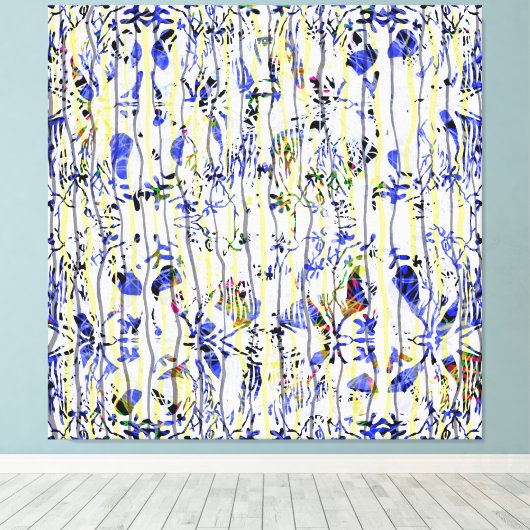 Blauw Canvas Afdruk (Insitu (Houten vloer))