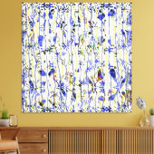 Blauw Canvas Afdruk (Insitu (Woonkamer))