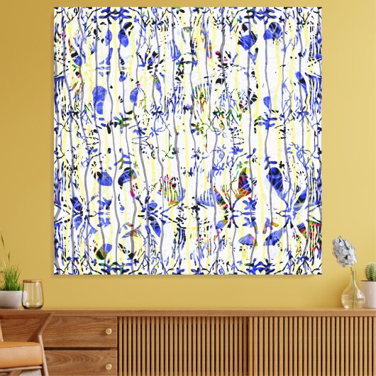 Blauw Canvas Afdruk (Insitu (Woonkamer))