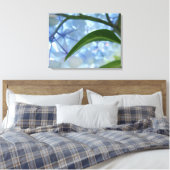 Blauw Canvas kunstprint Hydrangea Bloementuin Afdruk (Insitu (Slaapkamer))
