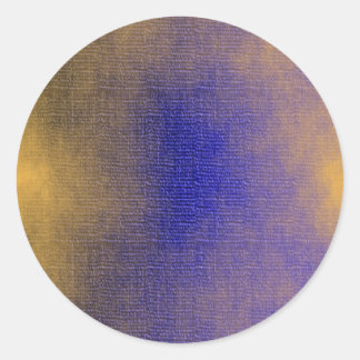 Blauw Canvas Ronde Sticker