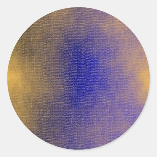 Blauw Canvas Ronde Sticker (Voorkant)