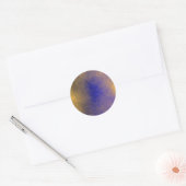 Blauw Canvas Ronde Sticker (Envelop)