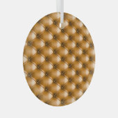 Blauw Capiton Textiel: Retro Achtergrond Glas Ornament (Voorkant Rechts)