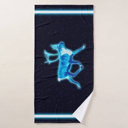 Blauw Caribisch gebied (rendier) Badhanddoek (Badhanddoek)