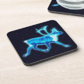 Blauw Caribisch gebied (rendier) Bier Onderzetter (Linkerzijde)