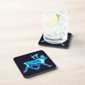 Blauw Caribisch gebied (rendier) Bier Onderzetter (Rechterzijde)