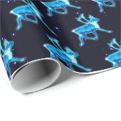 Blauw Caribisch gebied (rendier) Cadeaupapier (Rol Hoek)