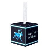 Blauw Caribisch gebied (rendier) Decoratie (Voorkant hoekig)